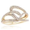 Diana M. 14kt Yg Ring With 0.44ct Diamonds / 3.4gm / 122 Stone In White