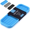 Zulay Kitchen Flexible Multipurpose Kitchen Soap Tray Sponge Holder In Blue