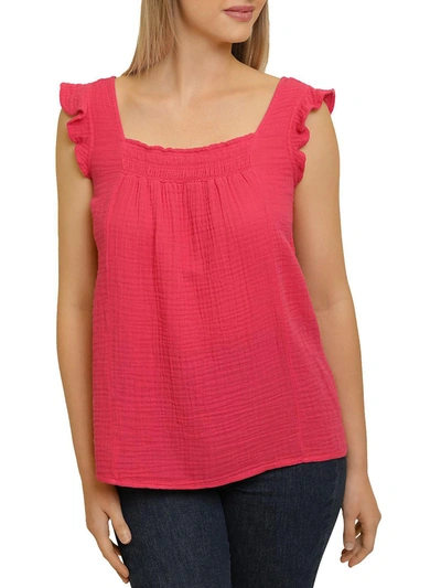 Beachlunchlounge Womens Square Neck Sleeveless Tank Top In Pink