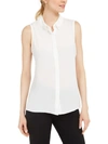 KARL LAGERFELD Womens Button-Front Sleeveless Blouse