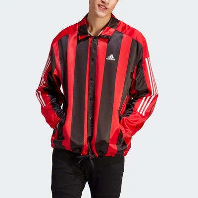 Adidas Originals Men's Adidas Satin Coaches Jacket In Red
