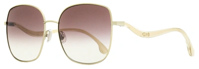 Jimmy Choo Women's Square Sunglasses Mamie 3ygnq Light Gold 60mm In Pink
