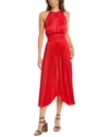 A.l.c Renzo Ii Asymmetric Pleated Midi-dress In Multi