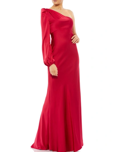 Ieena For Mac Duggal Womens One Shoulder Long Evening Dress In Pink
