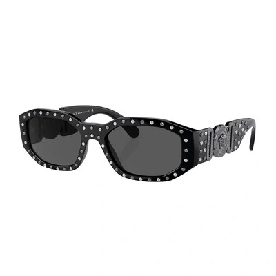 Versace Unisex Sunglass Ve4361 Biggie In Black Gunmetal