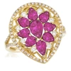 Diana M. 14ktyg Ring 0.38cts Diamonds, Rb 2.13cts, 91st In White