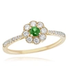 Diana M. 14kyg, Diamonds 0.39ct, Emerald 0.13ct, 1.96gm, 25 Stones In White