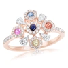 Diana M. 14ktrg Ring Diamonds 0.16ct Scd 0.23ct Mulsp 0.25ct, 2.72g 83st In White