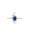 Diana M. 18k Ring With 0.14ct Diamond And 0.64ct Sp In White