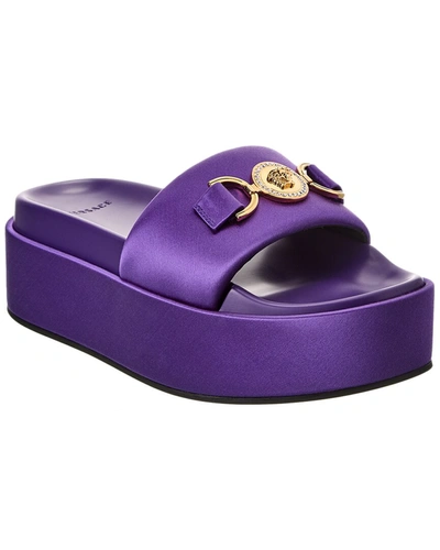 Versace Medusa Head Slides In Purple