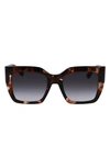 LONGCHAMP 53MM RECTANGULAR SUNGLASSES