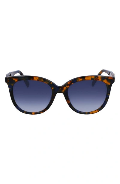 Longchamp 54mm Gradient Tea Cup Sunglasses In Blue