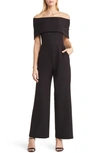 VINCE CAMUTO OFF THE SHOULDER JUMPSUIT