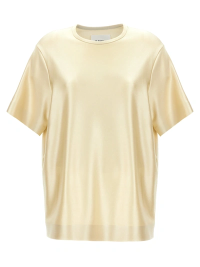 Jil Sander Laminated T-shirt Gold In Golden