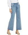 Nydj Waist-match High Rise Major Wide Leg Jeans In Crystallin In Blue