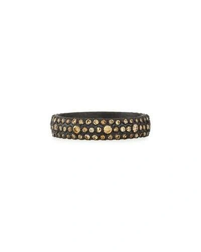 Armenta Old World Champagne Diamond Stackable Eternity Ring In Black
