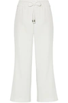 ALICE AND OLIVIA BENNY CROPPED CREPE WIDE-LEG PANTS
