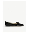 JIMMY CHOO Gala patent-leather pointed-toe flats