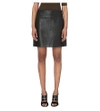 Whistles A-line Leather Skirt In Black