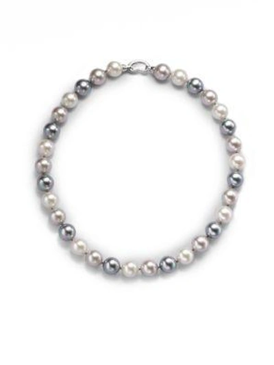 Majorica Women's 12mm Multicolor Round Pearl & Sterling Silver Strand Necklace/17"