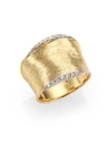 Marco Bicego WOMEN'S LUNARIA DIAMOND & 18K YELLOW GOLD BAND RING,416281866851