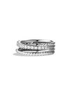 DAVID YURMAN CROSSOVER RING WITH DIAMONDS,409790329313