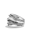 David Yurman Chubby Crossover Wide Ring In Silver