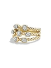 DAVID YURMAN Cable Collectibles Confetti Ring with Diamonds in Gold
