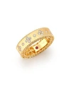 Roberto Coin WOMEN'S PRINCESS DIAMOND & 18K YELLOW GOLD BAND RING,0400087694647