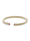 DAVID YURMAN Cable Spira Bracelet with Emeralds in 18K Yellow Gold/4mm