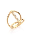 Zoë Chicco Diamond & 14K Yellow Gold Cross Ring