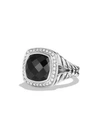 David Yurman Albion Ring With Gemstone & Diamonds In Black Onyx