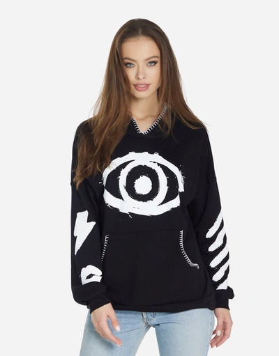 Lauren Moshi Raya Painted Evil Eye In Black