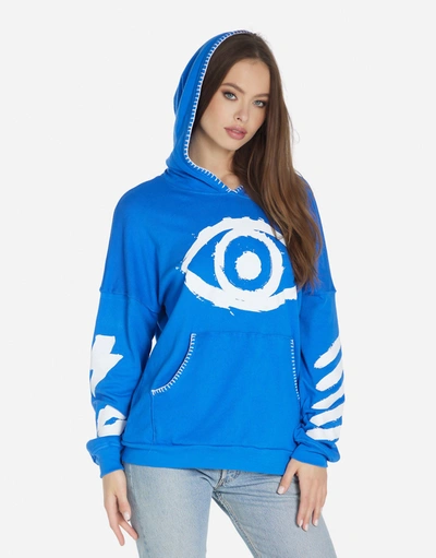 Lauren Moshi Raya Painted Evil Eye In Ultramarine