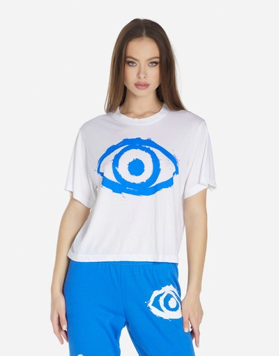 Lauren Moshi Rue Painted Evil Eye In White