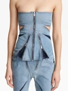 Dion Lee Darted Denim Corset In Indigo