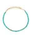 ETTIKA Still Surprise You Dyed Turquoise Beaded Choker Necklace