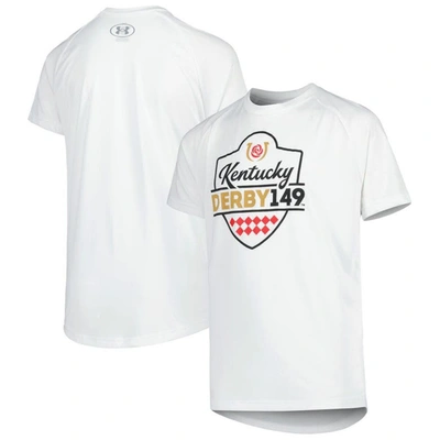 UNDER ARMOUR YOUTH UNDER ARMOUR WHITE KENTUCKY DERBY 149 TECH RAGLAN T-SHIRT