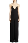 VALENTINO SILK CADY BACKLESS JUMPSUIT