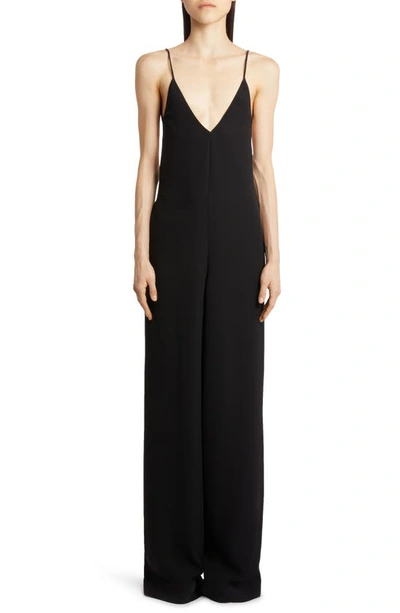 VALENTINO SILK CADY BACKLESS JUMPSUIT