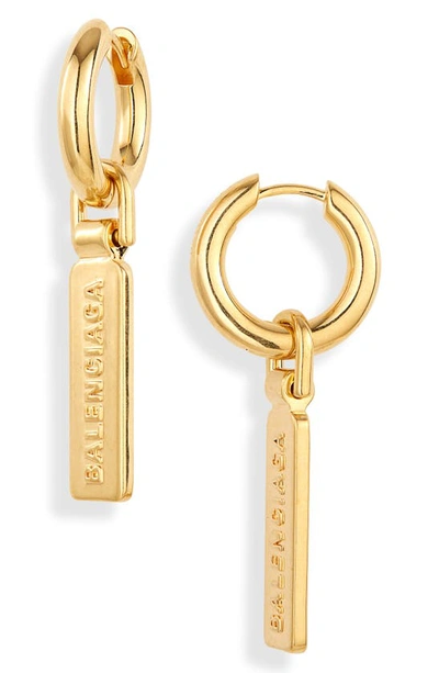 Balenciaga Skate Tag P Earring -  - Gold