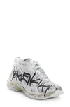 Balenciaga Graffiti Runner Sneakers In White