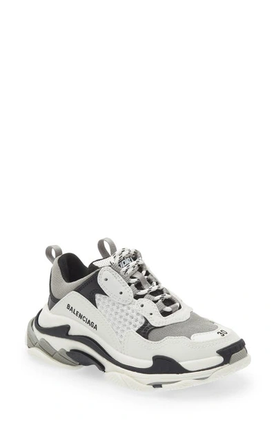 Balenciaga Kids' Triple S Sneakers In White