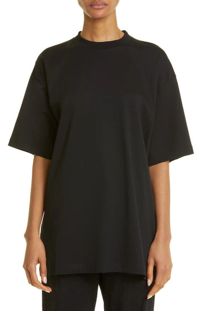 Balenciaga Large Fit Short-sleeve T-shirt In Black/white