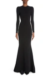 Balenciaga Jersey Gown In Black