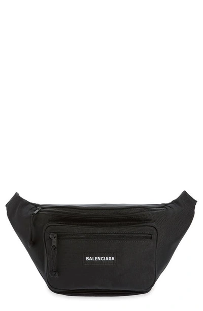 Balenciaga Logo腰包 In Black