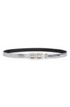 BALENCIAGA BB HOURGLASS LOGO BUCKLE LEATHER BELT