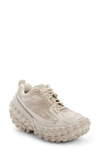 Balenciaga Defender Mesh And Rubber Platform Sneakers In Beige