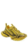 Balenciaga 3xl Distressed Mesh And Rubber Sneakers In Yellow,black