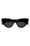 Balenciaga 56mm Cat Eye Sunglasses In Black